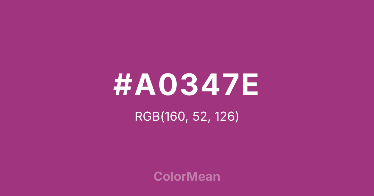 #A0347E color swatch