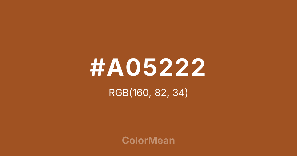 #A05222 color swatch