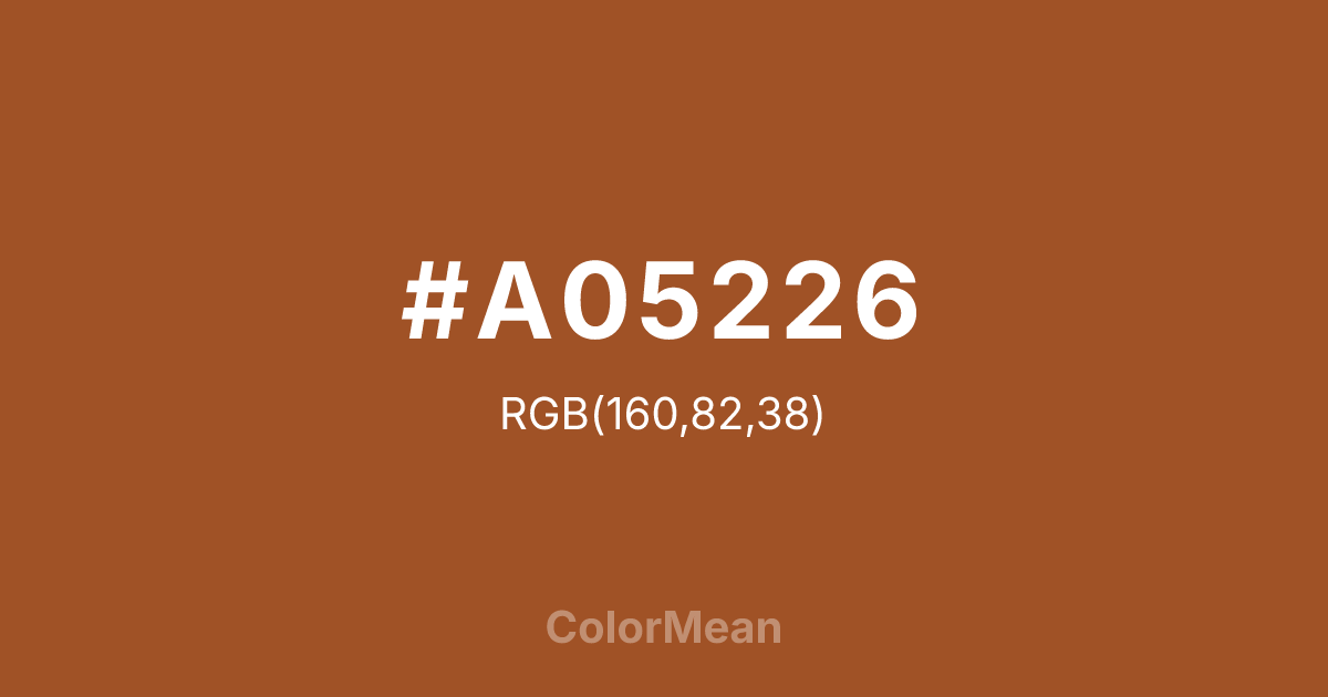 #A05226 color swatch