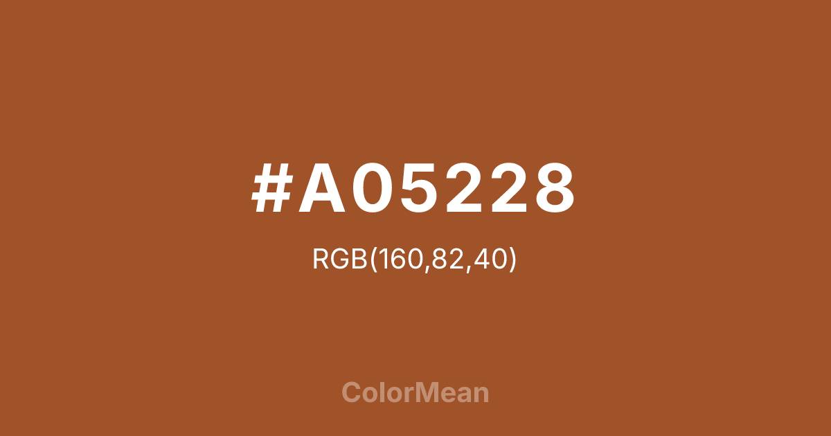 #A05228 color swatch