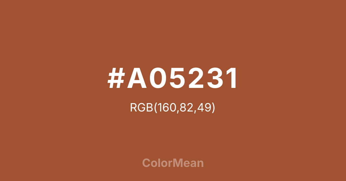 #A05231 color swatch