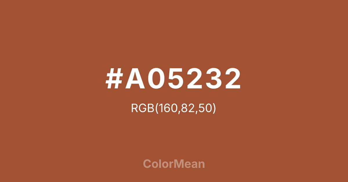 #A05232 color swatch