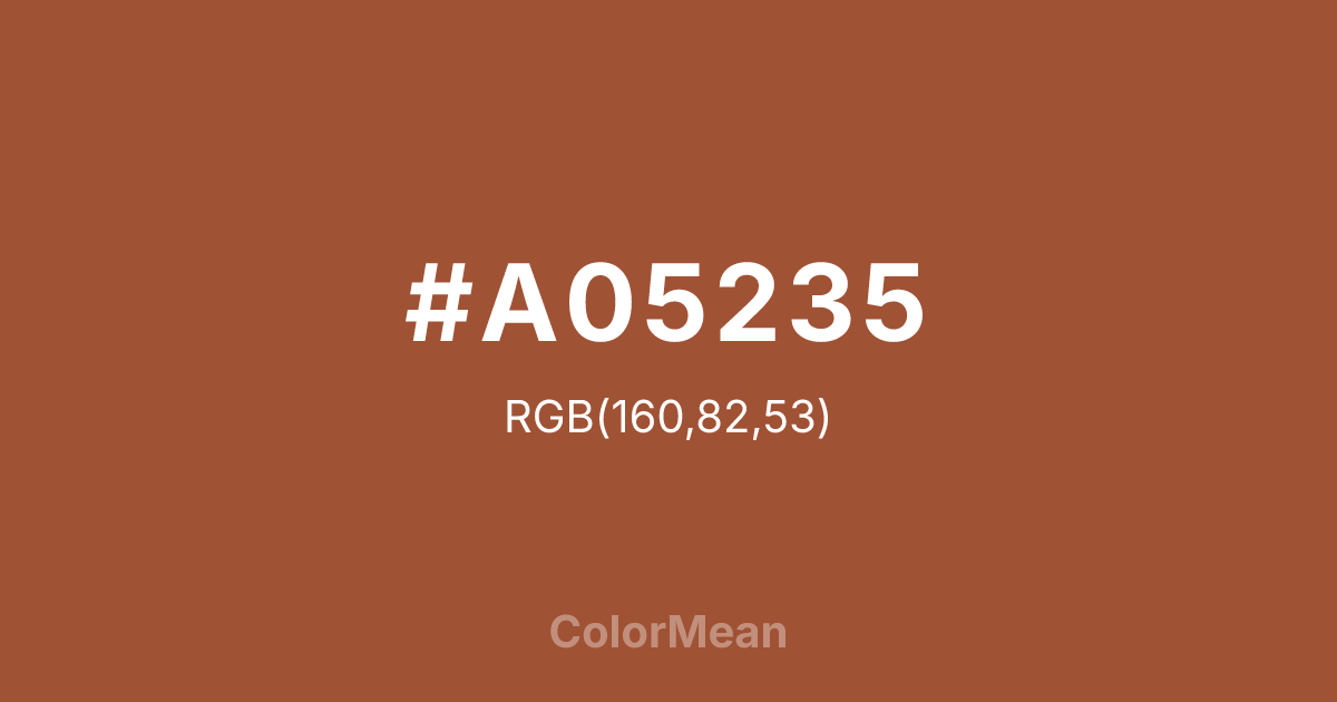 #A05235 color swatch