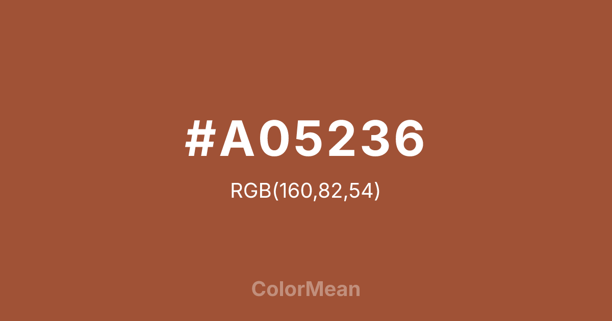 #A05236 color swatch