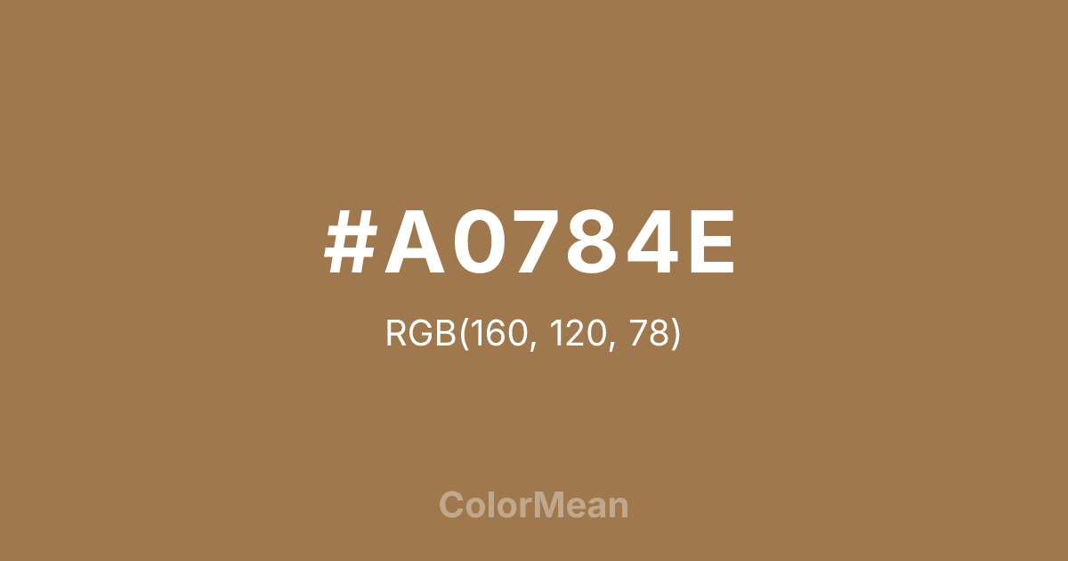 #A0784E color swatch