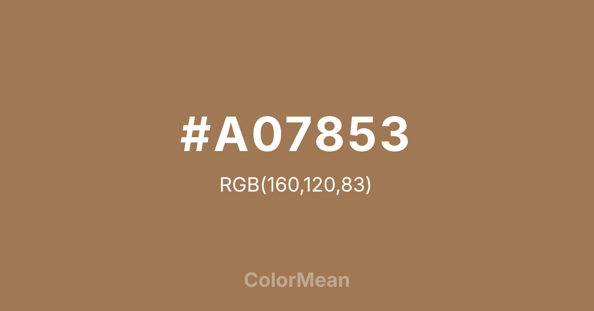 #A07853 color swatch