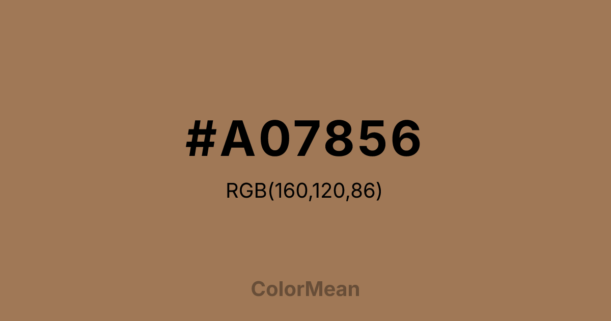 #A07856 color swatch
