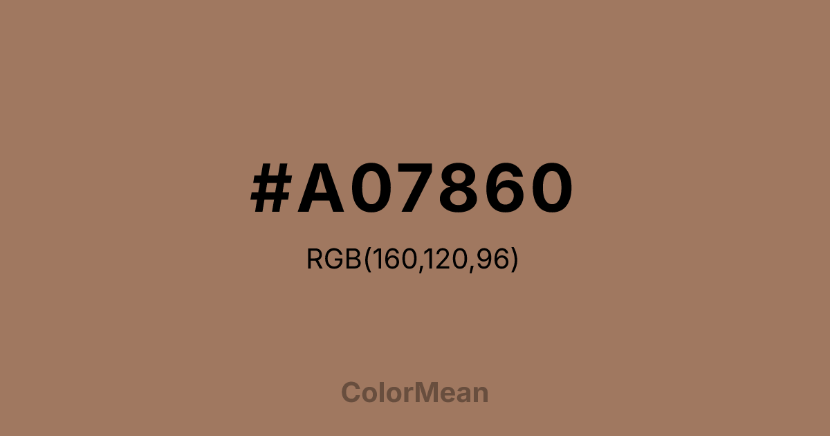 #A07860 color swatch