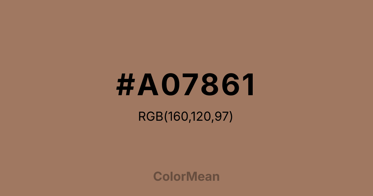 #A07861 color swatch