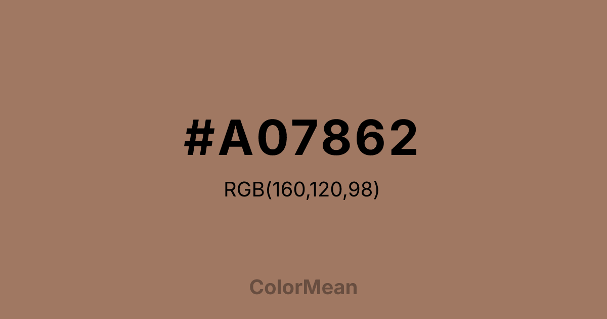 #A07862 color swatch