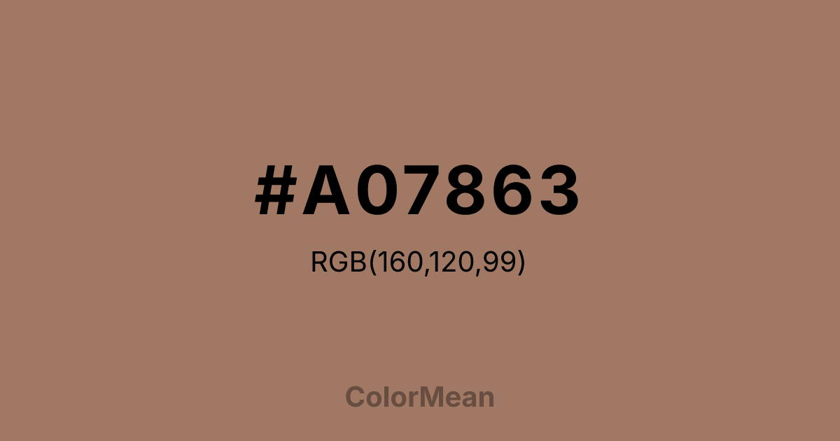 #A07863 color swatch