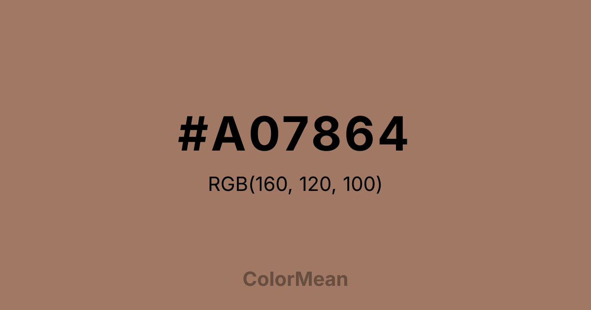 #A07864 color swatch
