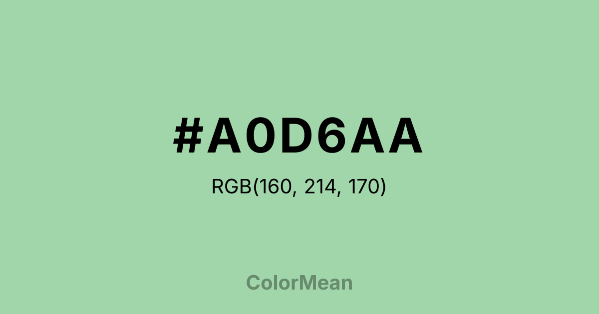 #A0D6AA color swatch