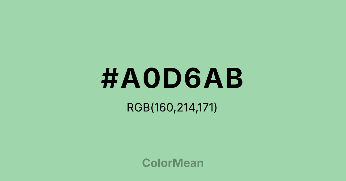 #A0D6AB color swatch