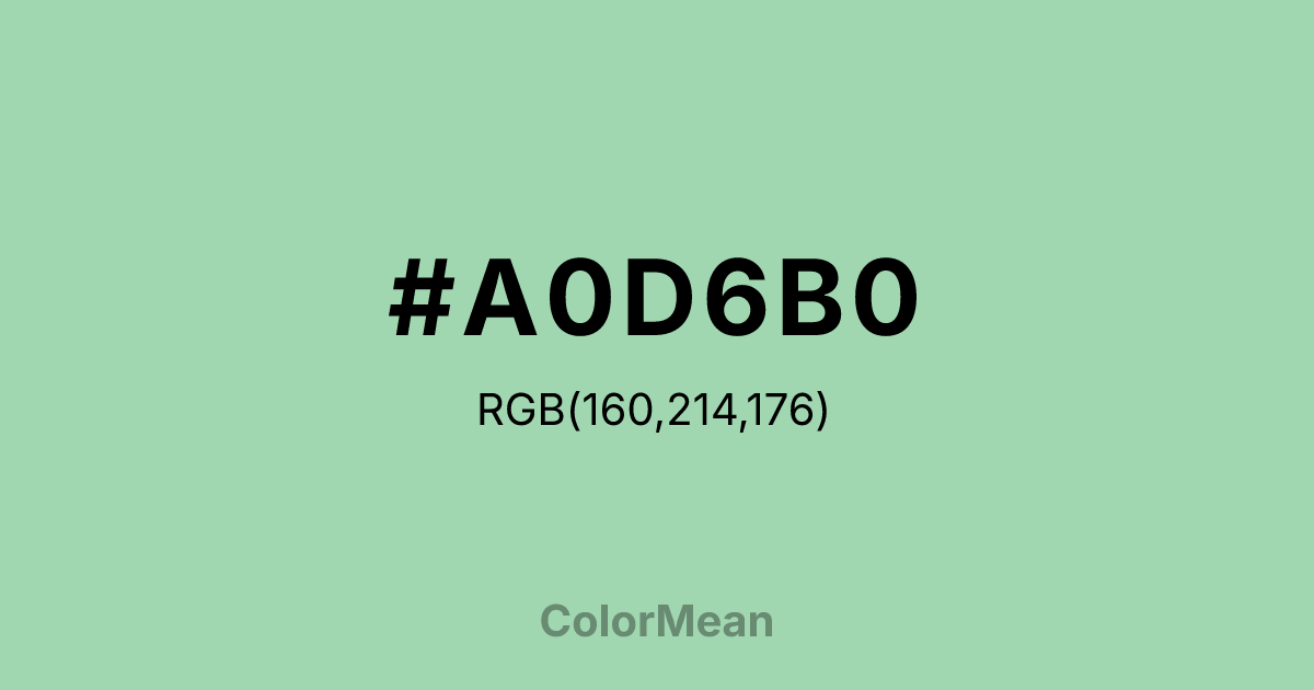 #A0D6B0 color swatch