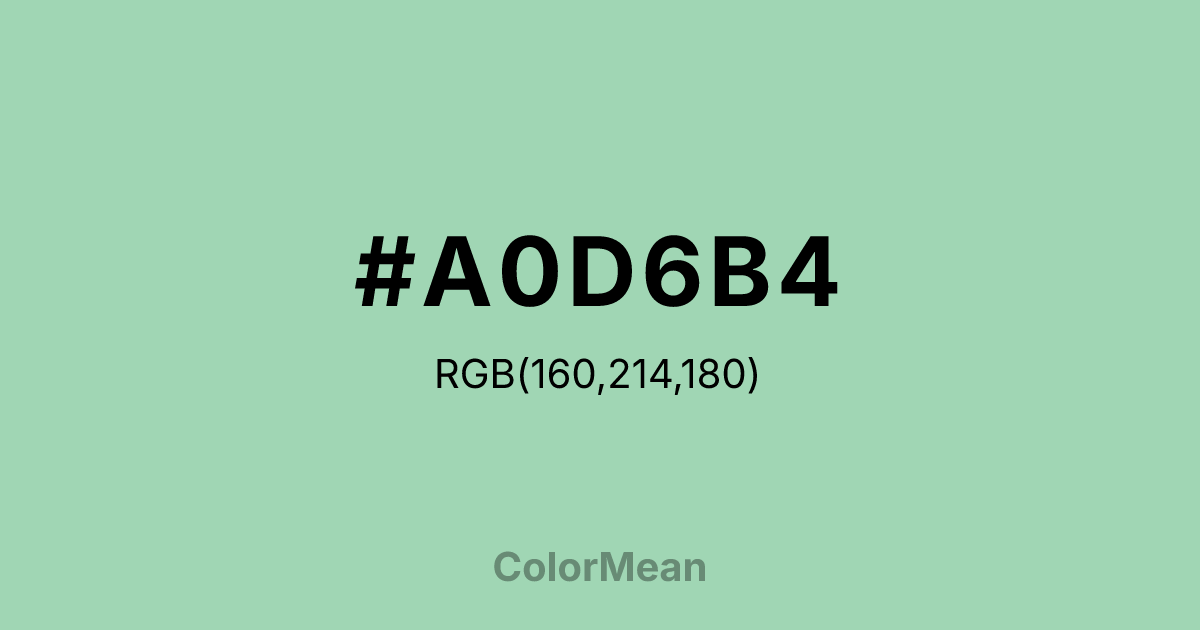 #A0D6B4 color swatch