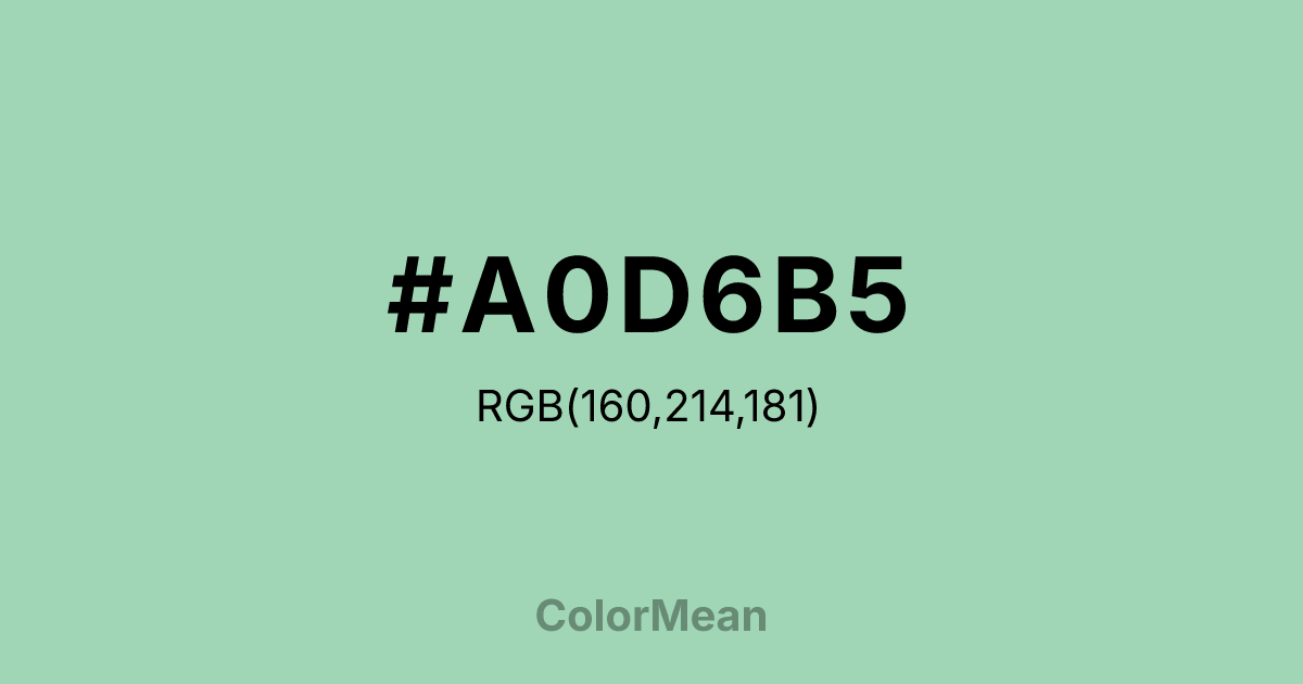 #A0D6B5 color swatch