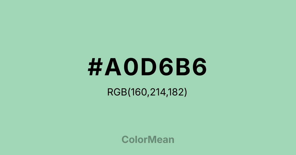#A0D6B6 color swatch
