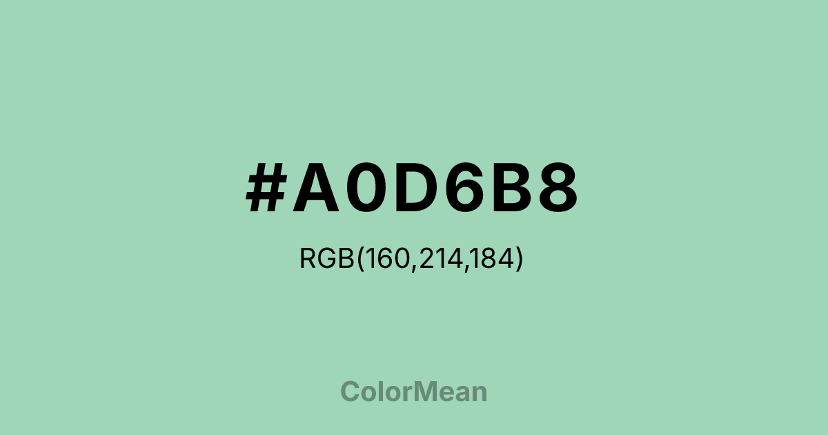 #A0D6B8 color swatch