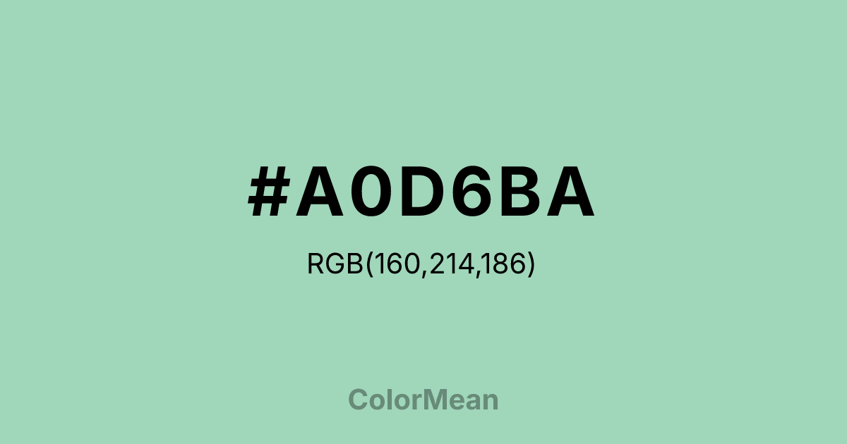 #A0D6BA color swatch
