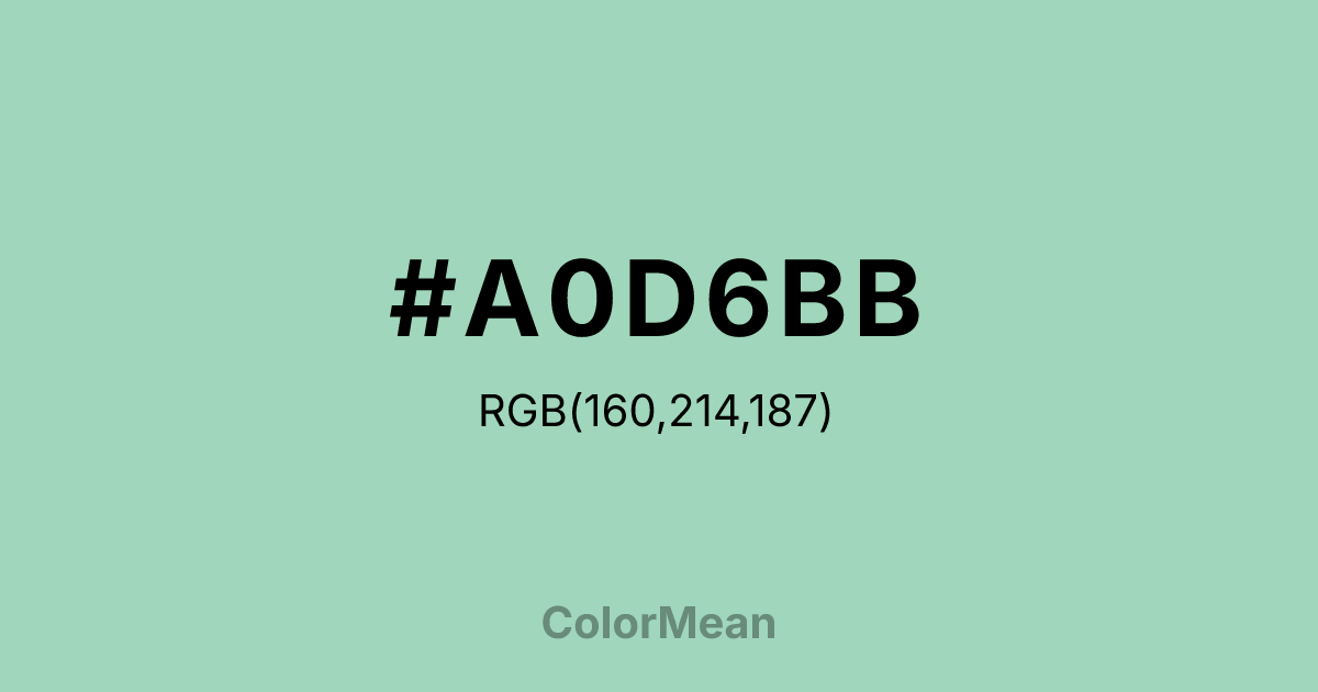 #A0D6BB color swatch