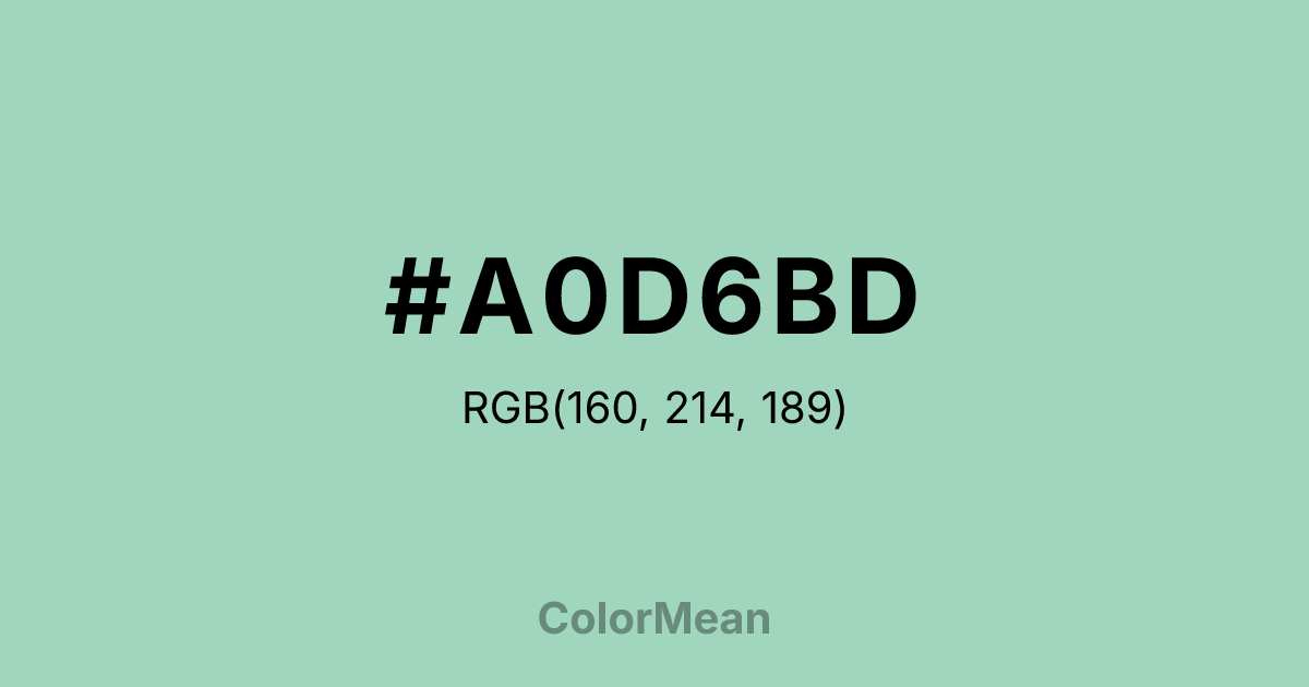 #A0D6BD color swatch