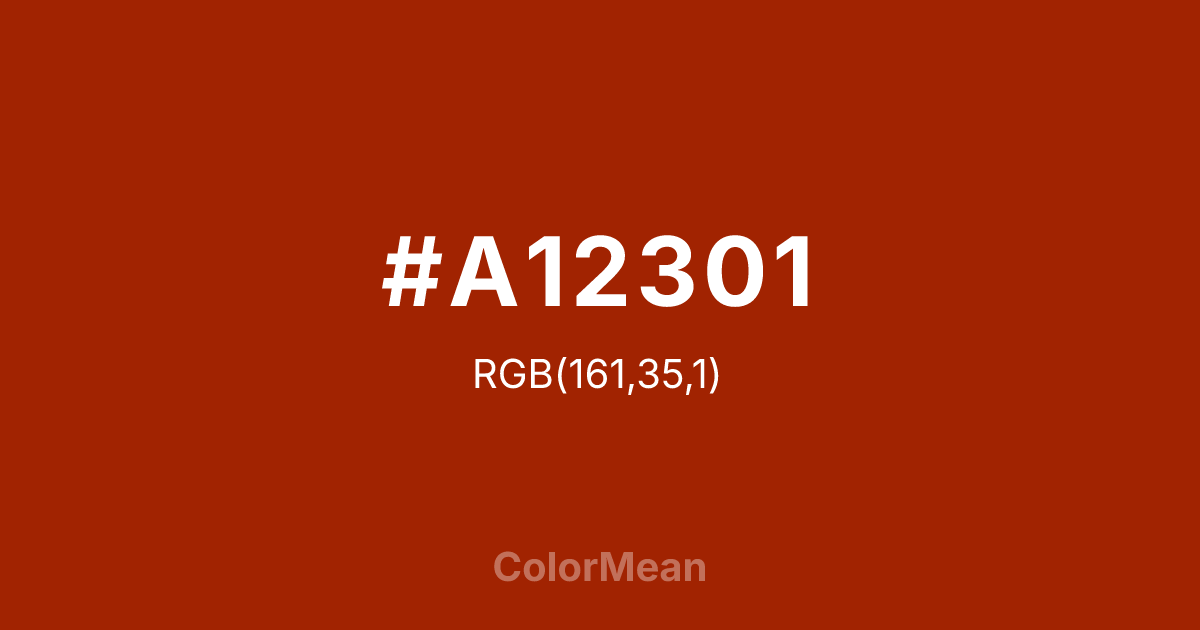 #A12301 color swatch
