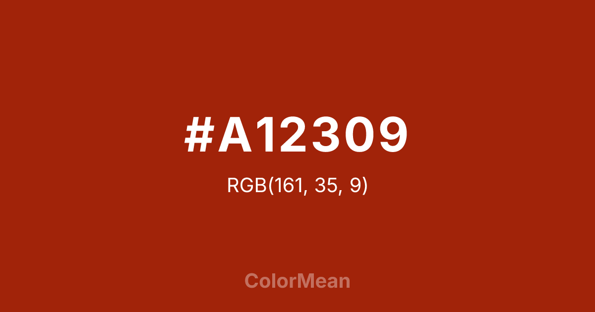 #A12309 color swatch
