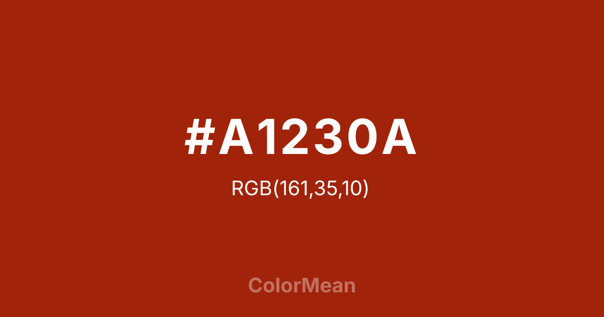 #A1230A color swatch