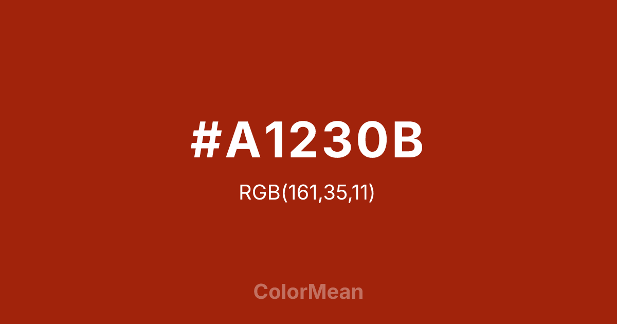 #A1230B color swatch