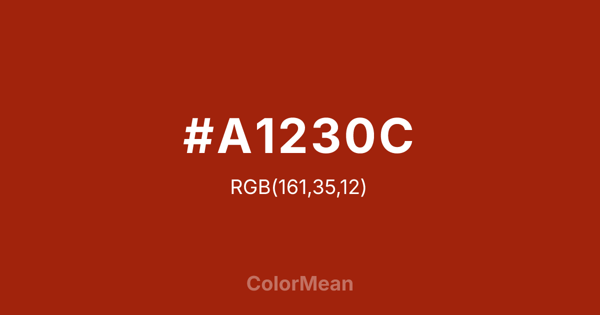 #A1230C color swatch