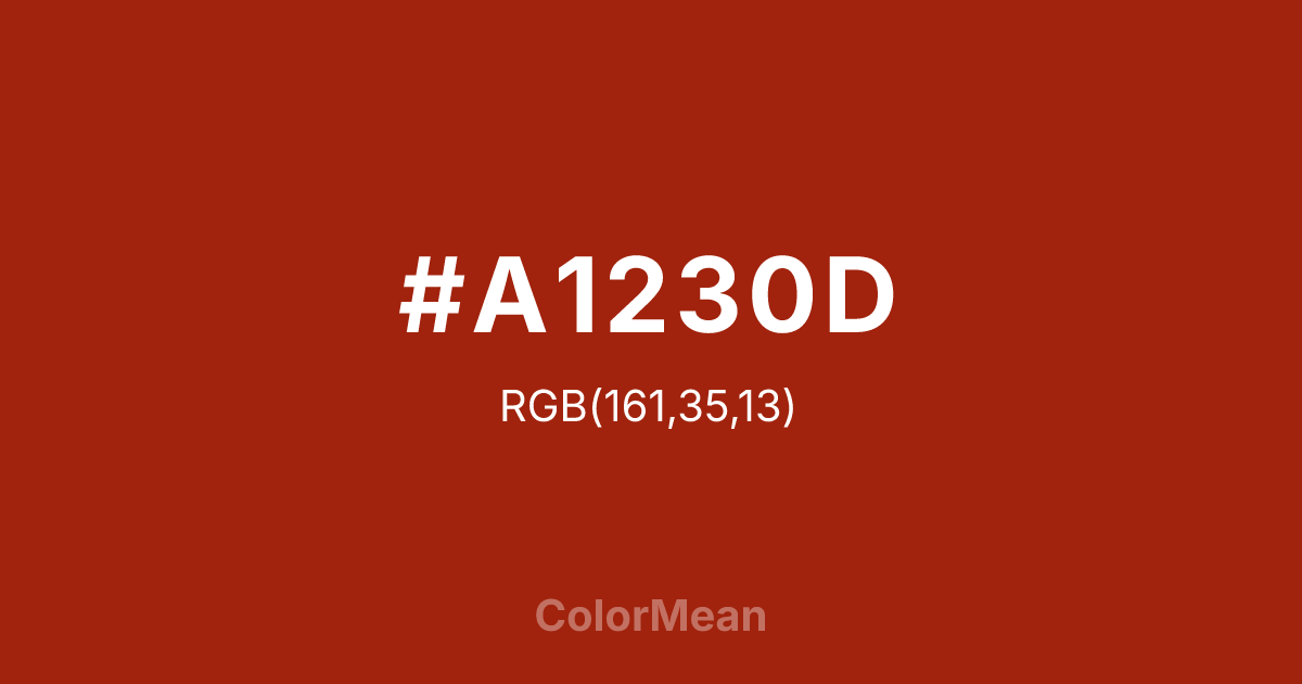 #A1230D color swatch