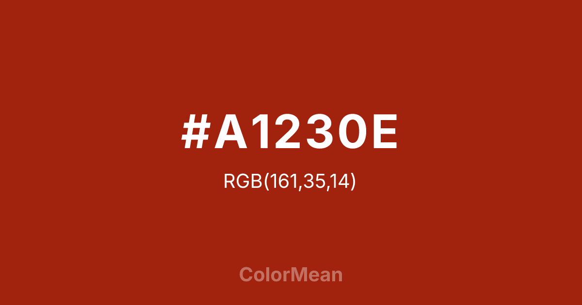 #A1230E color swatch
