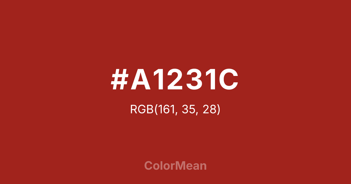 #A1231C color swatch