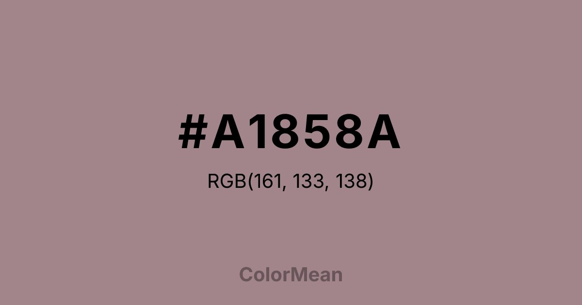 #A1858A color swatch