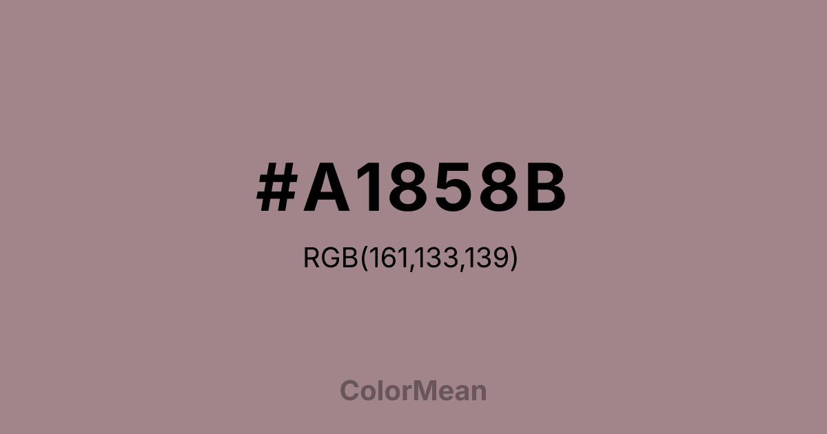 #A1858B color swatch