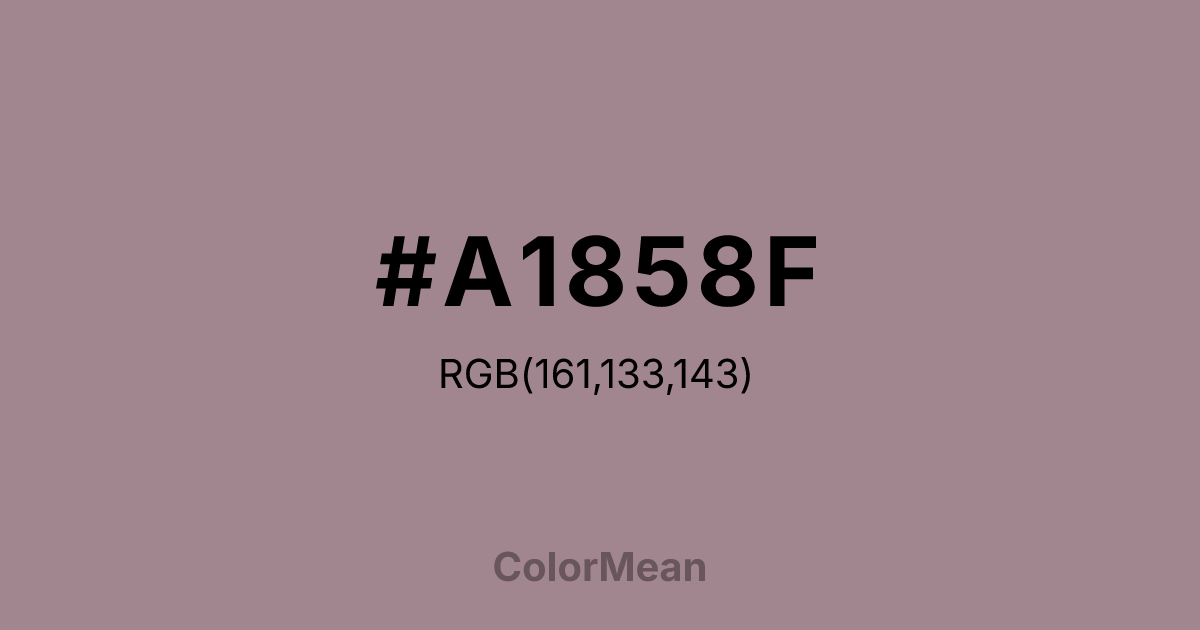 #A1858F color swatch