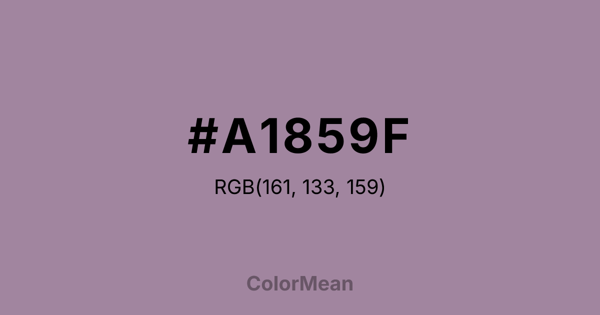 #A1859F color swatch