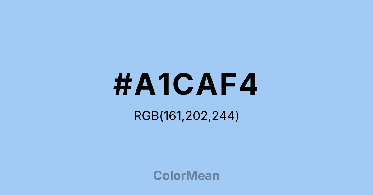#A1CAF4 color swatch