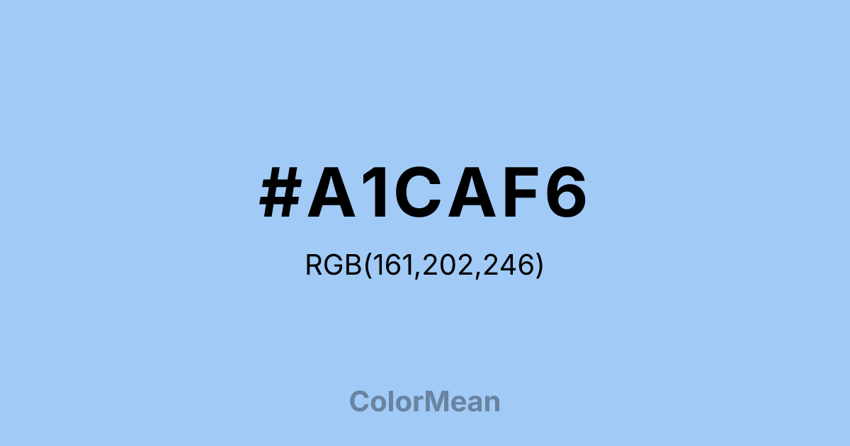 #A1CAF6 color swatch