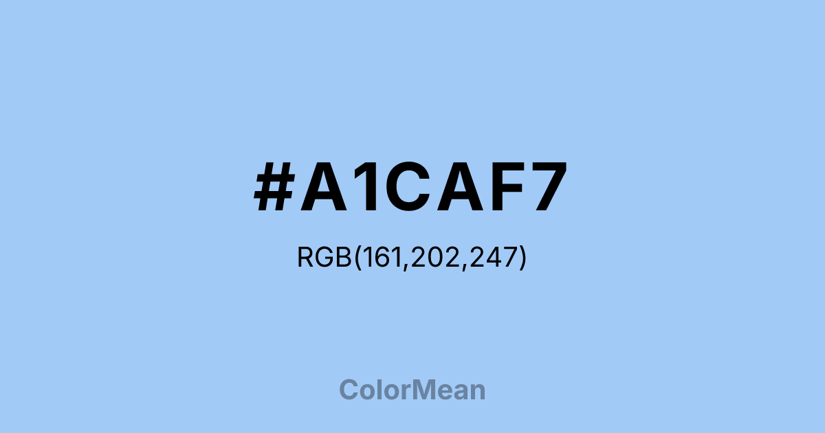 #A1CAF7 color swatch