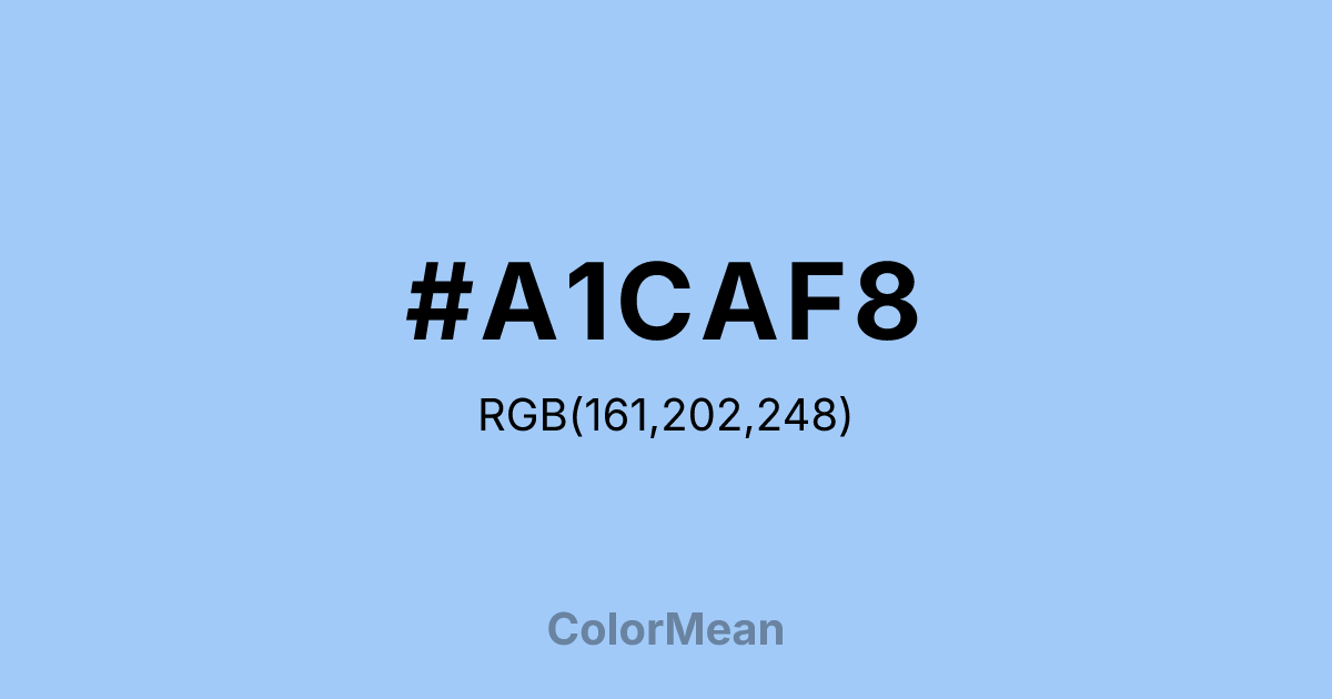 #A1CAF8 color swatch