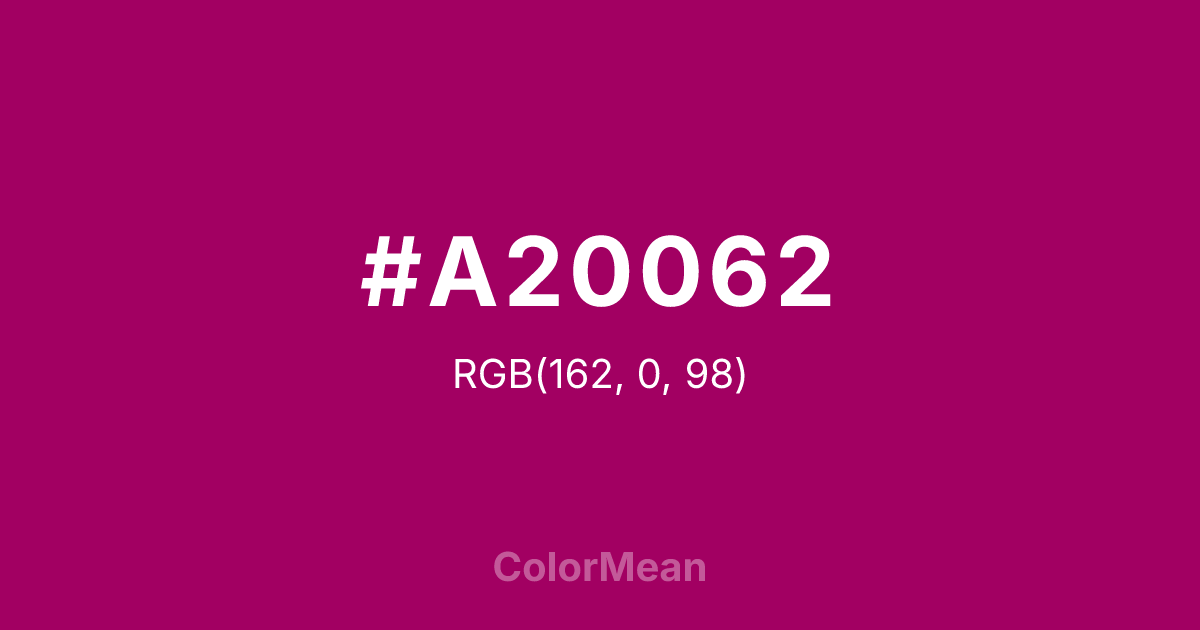 #A20062 color swatch