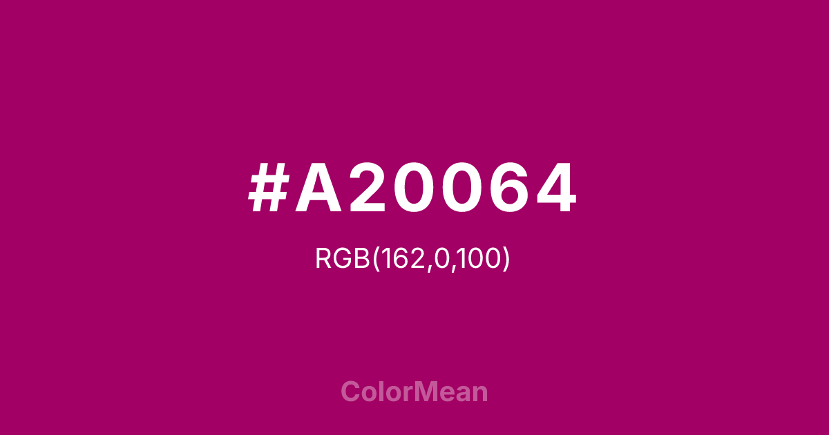 #A20064 color swatch