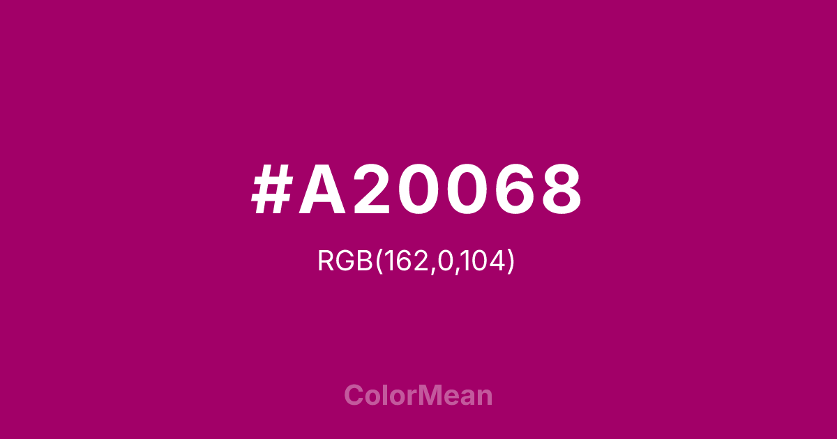 #A20068 color swatch