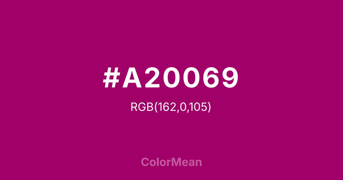 #A20069 color swatch