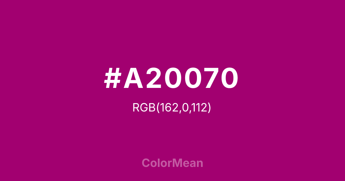 #A20070 color swatch