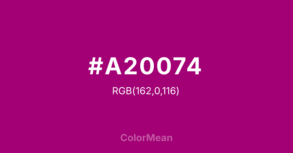 #A20074 color swatch