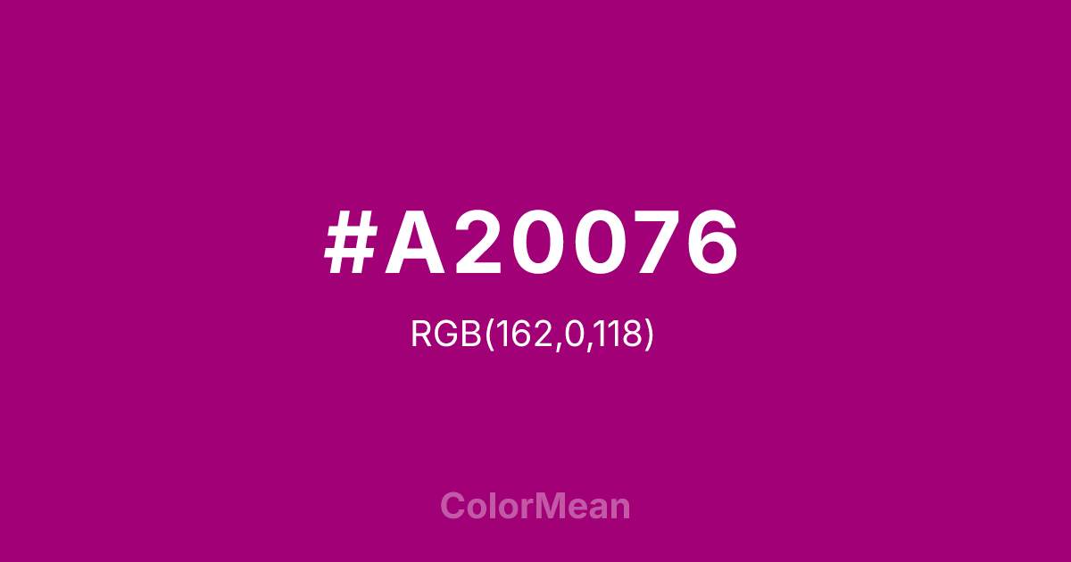 #A20076 color swatch