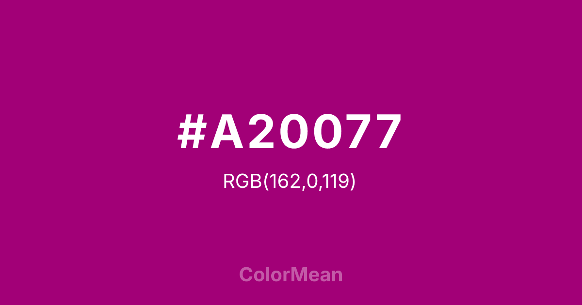 #A20077 color swatch